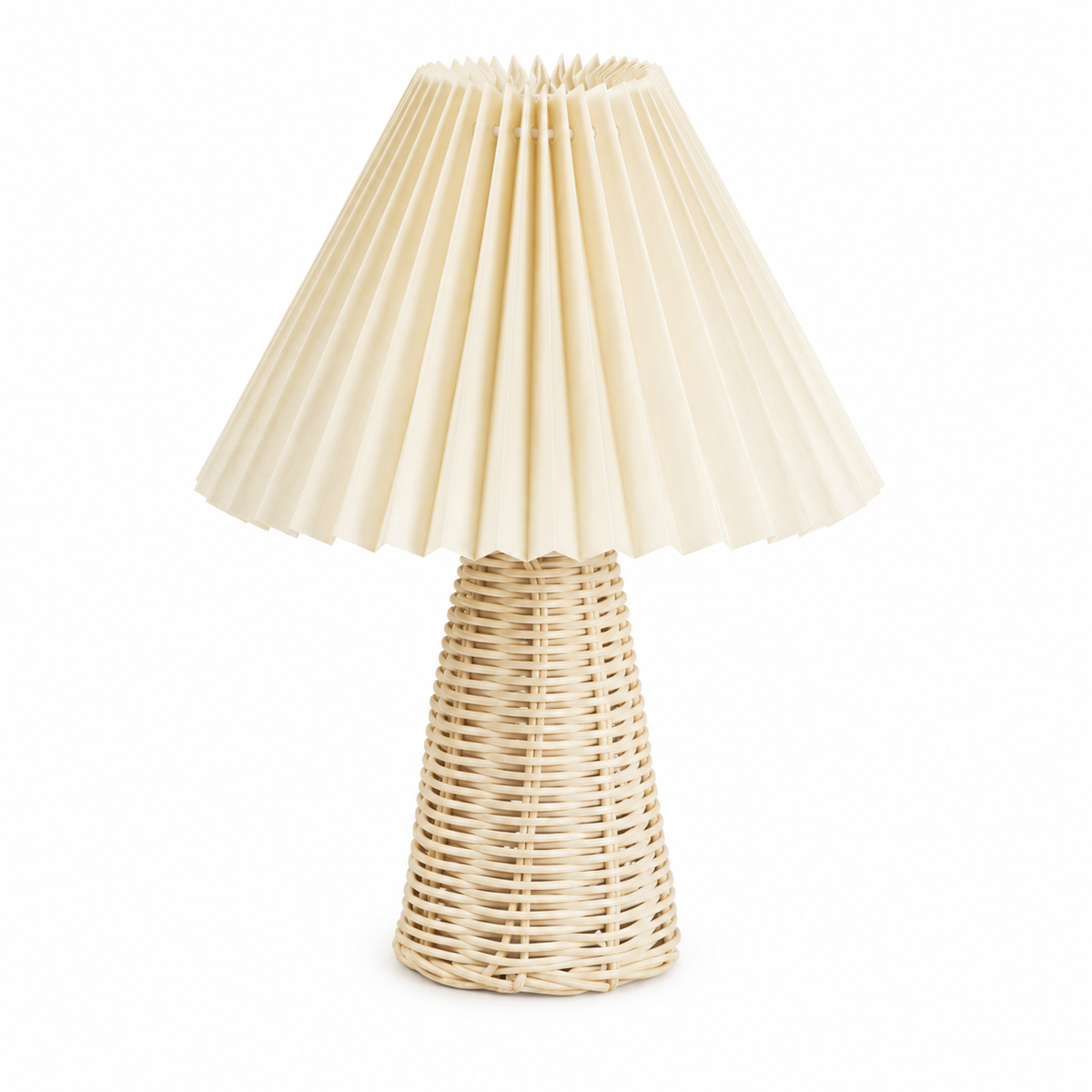 Lampe en rotin naturel design plissé | PLEA