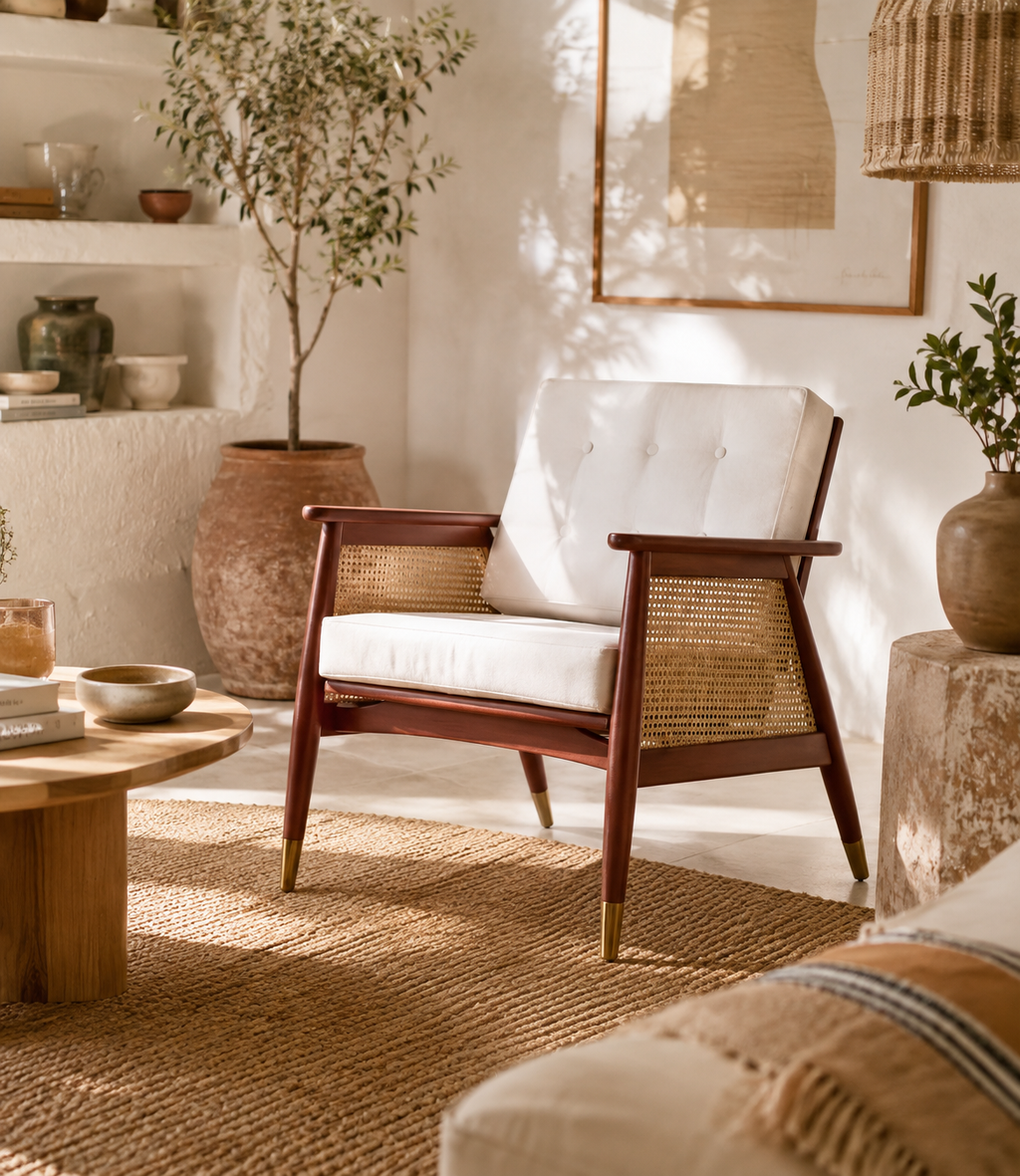 Fauteuil rotin style japonais | KIO