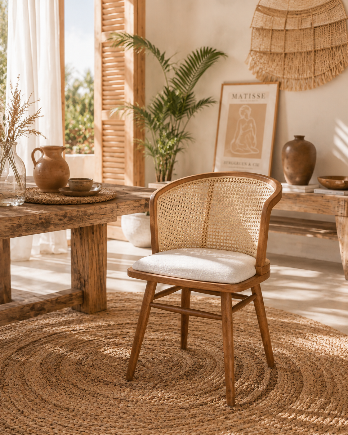 Chaise rotin naturel design chic | SYA