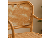 Chaise rotin et cannage avec accoudoirs | CANNA