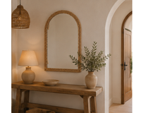Miroir mural en rotin design arche | ARCHI